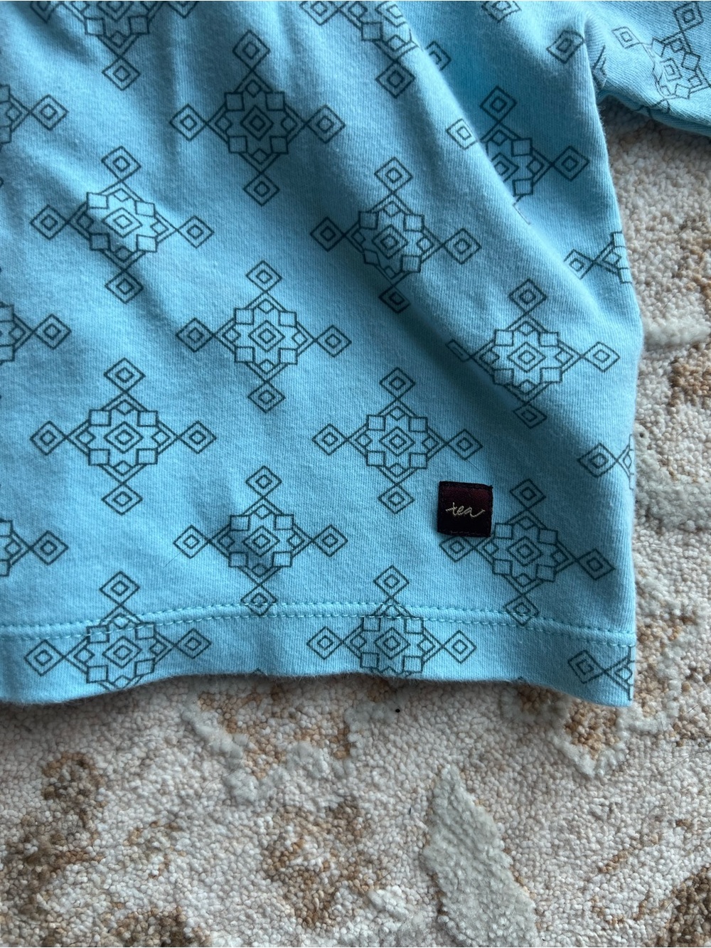 Geometric Shape Tea Collection Button Up Infant Hoodie - Picture 4 of 5